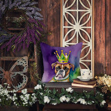 Load image into Gallery viewer, Boxer King of Mardi Gras Throw Pillow