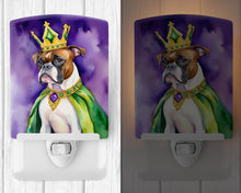 Load image into Gallery viewer, Boxer King of Mardi Gras Ceramic Night Light