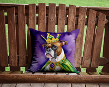 Load image into Gallery viewer, Boxer King of Mardi Gras Throw Pillow - 14x14 Decorative Pillow – Art for Your Home &amp; Patio
