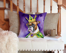 Load image into Gallery viewer, Boxer King of Mardi Gras Throw Pillow - 14x14 Decorative Pillow – Art for Your Home &amp; Patio