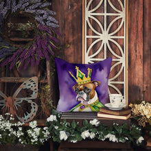 Load image into Gallery viewer, Boxer King of Mardi Gras Throw Pillow - 14x14 Decorative Pillow – Art for Your Home &amp; Patio