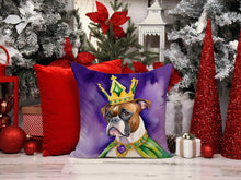 Load image into Gallery viewer, Boxer King of Mardi Gras Throw Pillow - 14x14 Decorative Pillow – Art for Your Home &amp; Patio