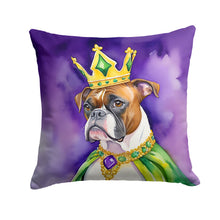 Load image into Gallery viewer, Boxer King of Mardi Gras Throw Pillow - 14x14 Decorative Pillow – Art for Your Home &amp; Patio