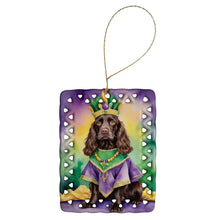 Load image into Gallery viewer, Boykin Spaniel King of Mardi Gras Porcelain Ornament