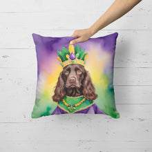 Load image into Gallery viewer, Boykin Spaniel King of Mardi Gras Throw Pillow