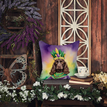 Load image into Gallery viewer, Boykin Spaniel King of Mardi Gras Throw Pillow