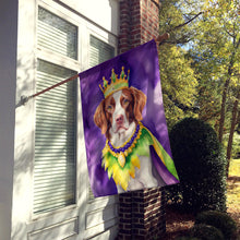 Load image into Gallery viewer, Brittany Spaniel King of Mardi Gras House Flag