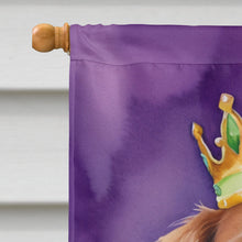 Load image into Gallery viewer, Brittany Spaniel King of Mardi Gras House Flag