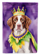 Load image into Gallery viewer, Brittany Spaniel King of Mardi Gras House Flag