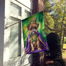 Load image into Gallery viewer, Brussels Griffon King of Mardi Gras House Flag