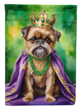 Load image into Gallery viewer, Brussels Griffon King of Mardi Gras House Flag