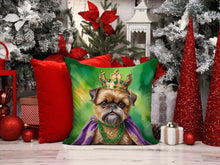 Load image into Gallery viewer, Brussels Griffon King of Mardi Gras Throw Pillow - 14x14 Decorative Pillow – Art for Your Home &amp; Patio