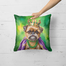 Load image into Gallery viewer, Brussels Griffon King of Mardi Gras Throw Pillow