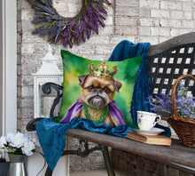 Load image into Gallery viewer, Brussels Griffon King of Mardi Gras Throw Pillow