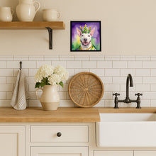 Load image into Gallery viewer, Bull Terrier King of Mardi Gras Framed Metal Print