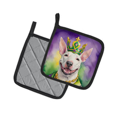 Load image into Gallery viewer, Bull Terrier King of Mardi Gras Pot Holders - Set of 2 Decorative Kitchen Helpers | Made in the USA