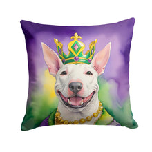Load image into Gallery viewer, Bull Terrier King of Mardi Gras Throw Pillow - 14x14 Decorative Pillow – Art for Your Home &amp; Patio