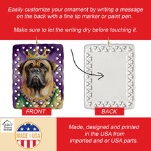 Load image into Gallery viewer, Bullmastiff King of Mardi Gras Porcelain Ornament