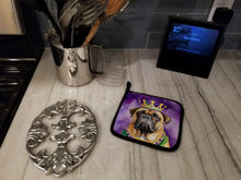 Load image into Gallery viewer, Bullmastiff King of Mardi Gras Pot Holders - Set of 2 Decorative Kitchen Helpers | Made in the USA