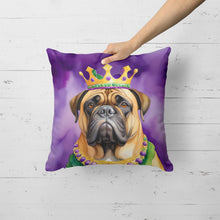 Load image into Gallery viewer, Bullmastiff King of Mardi Gras Throw Pillow