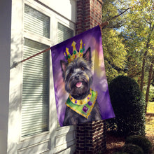 Load image into Gallery viewer, Cairn Terrier King of Mardi Gras House Flag