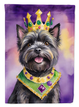 Load image into Gallery viewer, Cairn Terrier King of Mardi Gras Garden Flag - Vibrant Dog-Themed Yard Decor by Caroline's Treasures