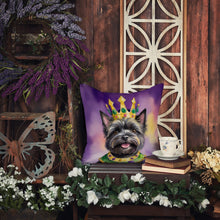 Load image into Gallery viewer, Cairn Terrier King of Mardi Gras Throw Pillow