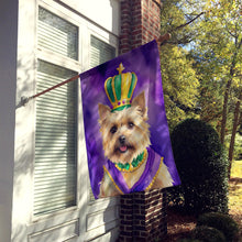 Load image into Gallery viewer, Cairn Terrier King of Mardi Gras House Flag