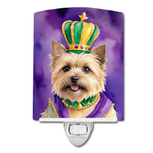 Load image into Gallery viewer, Cairn Terrier King of Mardi Gras Ceramic Night Light