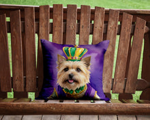 Load image into Gallery viewer, Cairn Terrier King of Mardi Gras Throw Pillow - 14x14 Decorative Pillow – Art for Your Home &amp; Patio