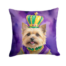 Load image into Gallery viewer, Cairn Terrier King of Mardi Gras Throw Pillow - 14x14 Decorative Pillow – Art for Your Home &amp; Patio