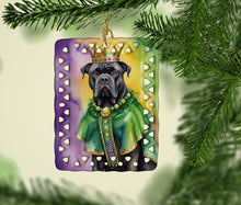 Load image into Gallery viewer, Cane Corso King of Mardi Gras Porcelain Ornament