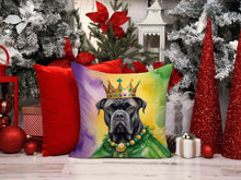 Load image into Gallery viewer, Cane Corso King of Mardi Gras Throw Pillow - 14x14 Decorative Pillow – Art for Your Home &amp; Patio