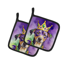 Load image into Gallery viewer, Catahoula King of Mardi Gras Pot Holders - Set of 2 Decorative Kitchen Helpers | Made in the USA