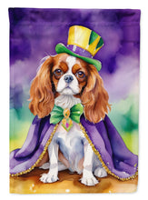 Load image into Gallery viewer, Cavalier Spaniel King of Mardi Gras House Flag