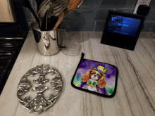 Load image into Gallery viewer, Cavalier Spaniel King of Mardi Gras Pot Holders - Set of 2 Decorative Kitchen Helpers | Made in the USA