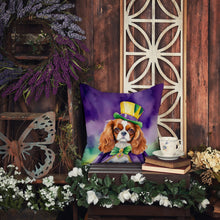 Load image into Gallery viewer, Cavalier Spaniel King of Mardi Gras Throw Pillow - 14x14 Decorative Pillow – Art for Your Home &amp; Patio