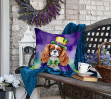 Load image into Gallery viewer, Cavalier Spaniel King of Mardi Gras Throw Pillow