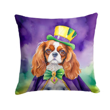 Load image into Gallery viewer, Cavalier Spaniel King of Mardi Gras Throw Pillow