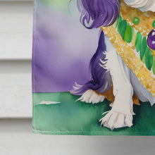 Load image into Gallery viewer, Cavalier Spaniel King of Mardi Gras House Flag