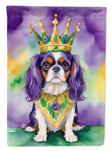Load image into Gallery viewer, Cavalier Spaniel King of Mardi Gras House Flag