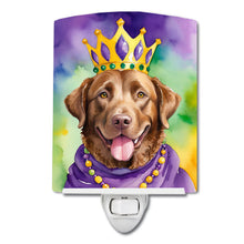 Load image into Gallery viewer, Chesapeake Bay Retriever King of Mardi Gras Ceramic Night Light