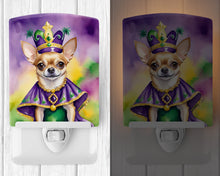 Load image into Gallery viewer, Chihuahua King of Mardi Gras Ceramic Night Light