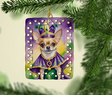Load image into Gallery viewer, Chihuahua King of Mardi Gras Porcelain Ornament