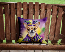 Load image into Gallery viewer, Chihuahua King of Mardi Gras Throw Pillow - 14x14 Decorative Pillow – Art for Your Home &amp; Patio