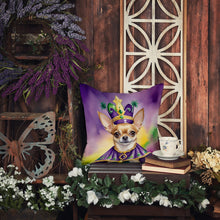 Load image into Gallery viewer, Chihuahua King of Mardi Gras Throw Pillow - 14x14 Decorative Pillow – Art for Your Home &amp; Patio