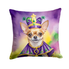 Load image into Gallery viewer, Chihuahua King of Mardi Gras Throw Pillow - 14x14 Decorative Pillow – Art for Your Home &amp; Patio