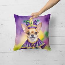 Load image into Gallery viewer, Chihuahua King of Mardi Gras Throw Pillow