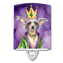 Load image into Gallery viewer, Chinese Crested King of Mardi Gras Ceramic Night Light