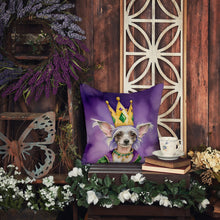 Load image into Gallery viewer, Chinese Crested King of Mardi Gras Throw Pillow